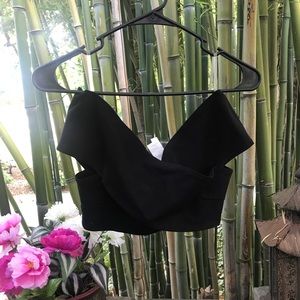 Off the shoulder crop top